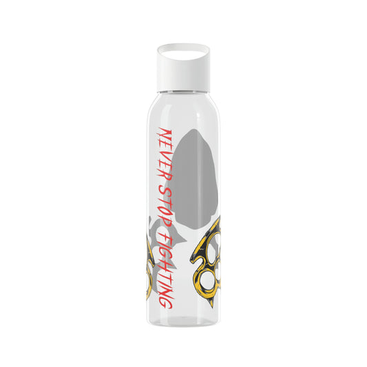Never Stop Fighting Plastic Water Bottle