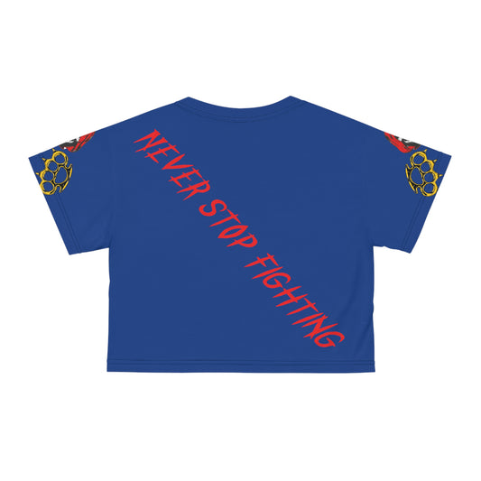 Copy of No One Cares- Crop top in blue