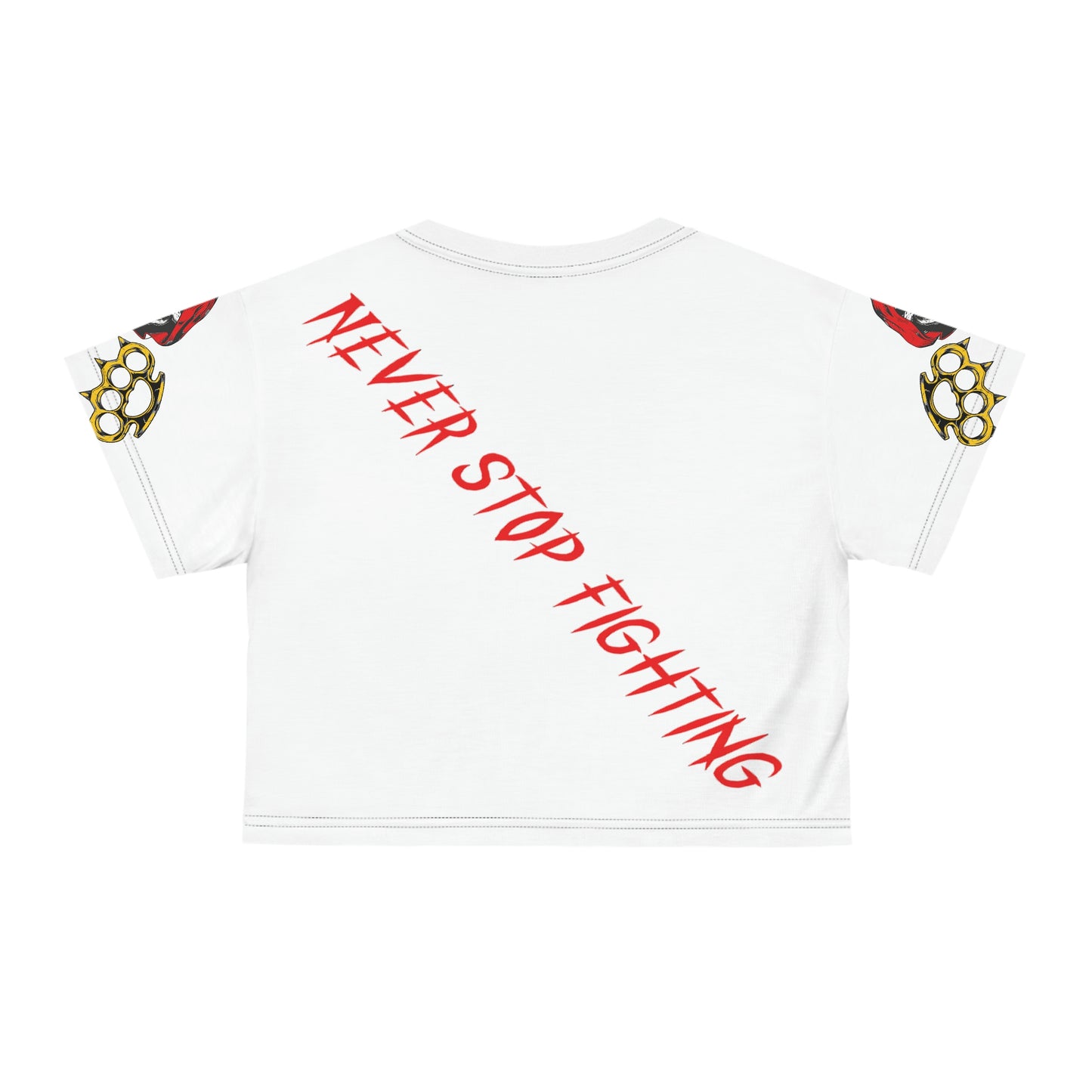 No One Cares- Crop top in white