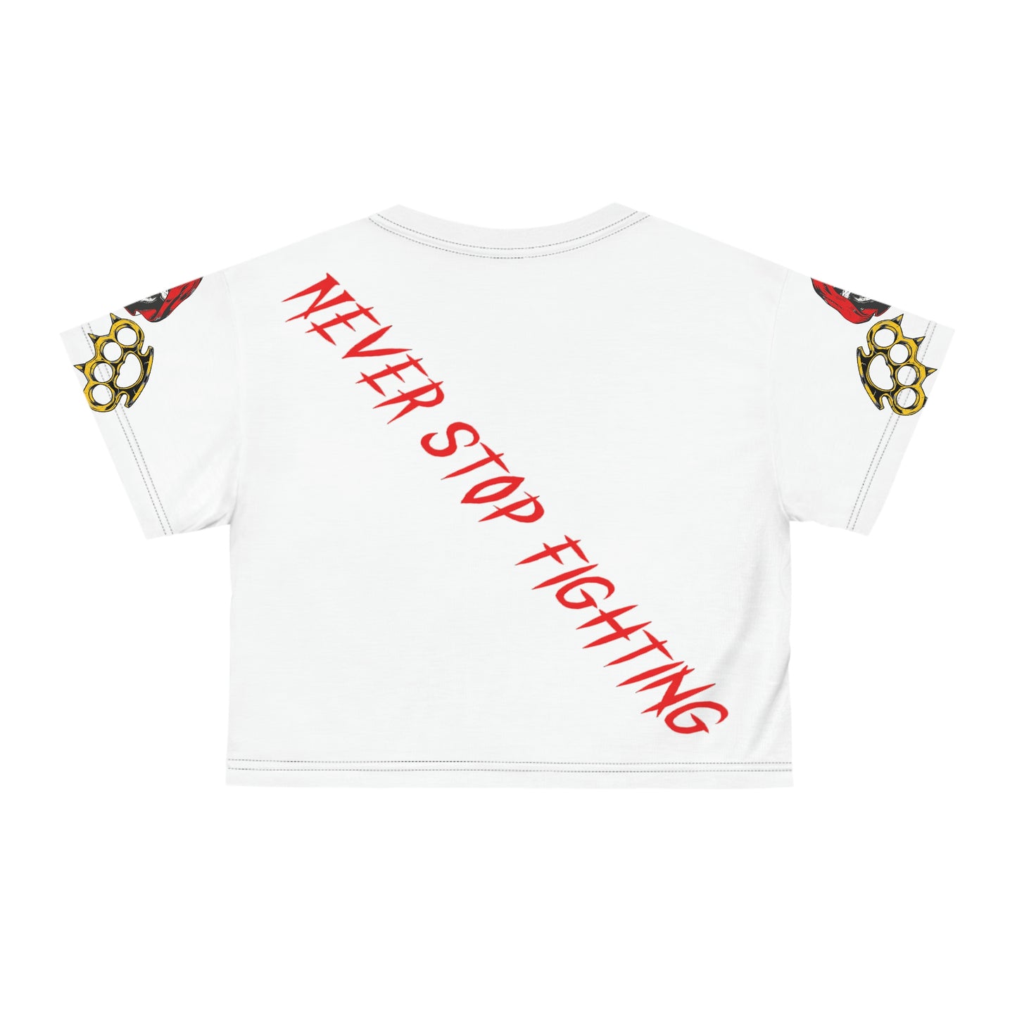 No One Cares- Crop top in white