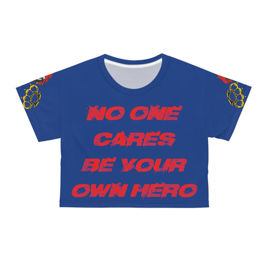 Copy of No One Cares- Crop top in blue