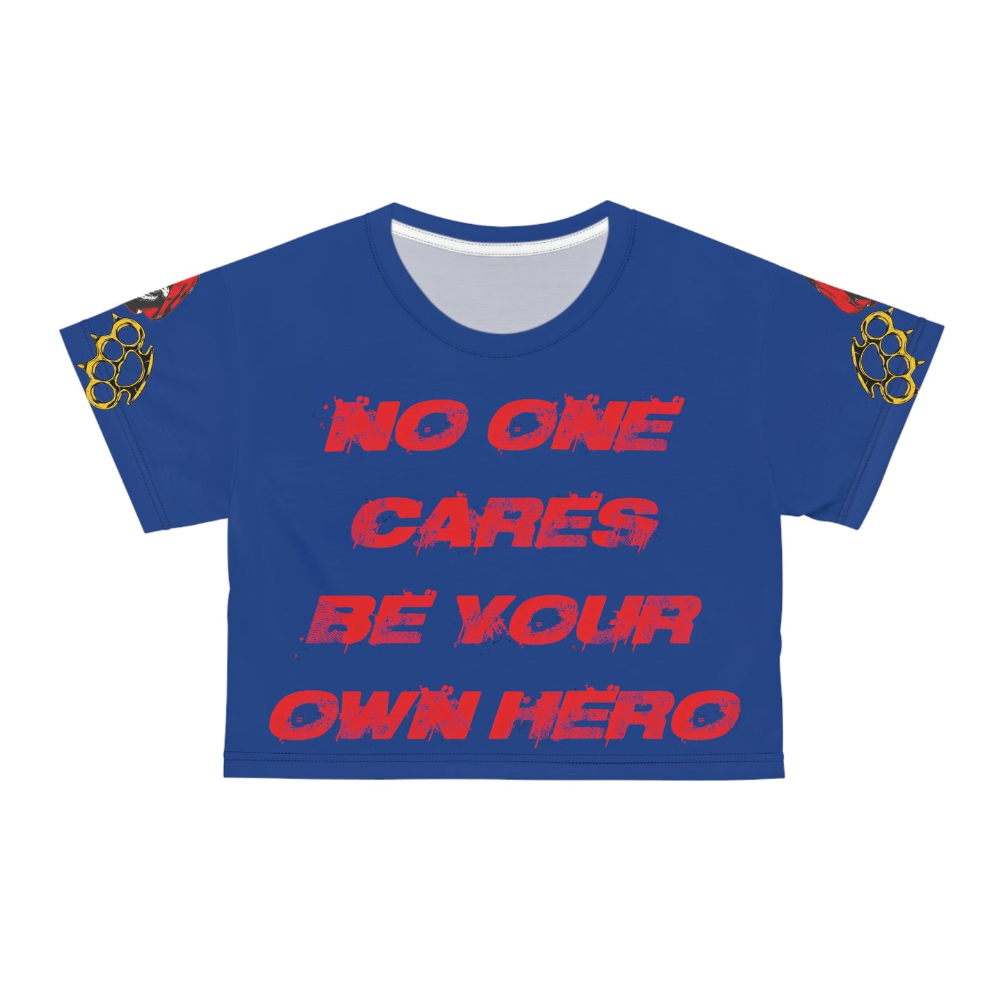 Copy of No One Cares- Crop top in blue