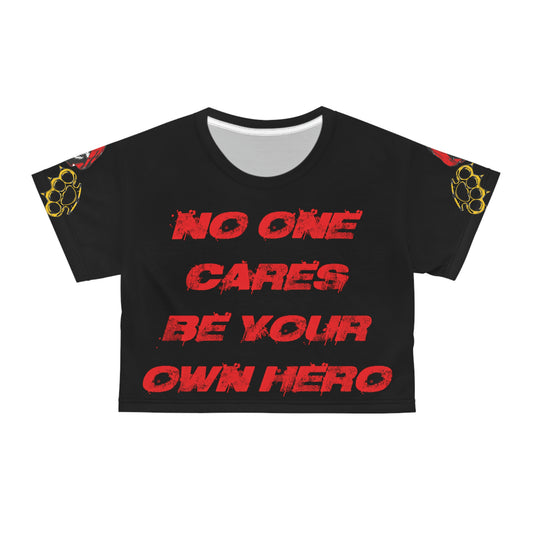 No One Cares- Crop top in black