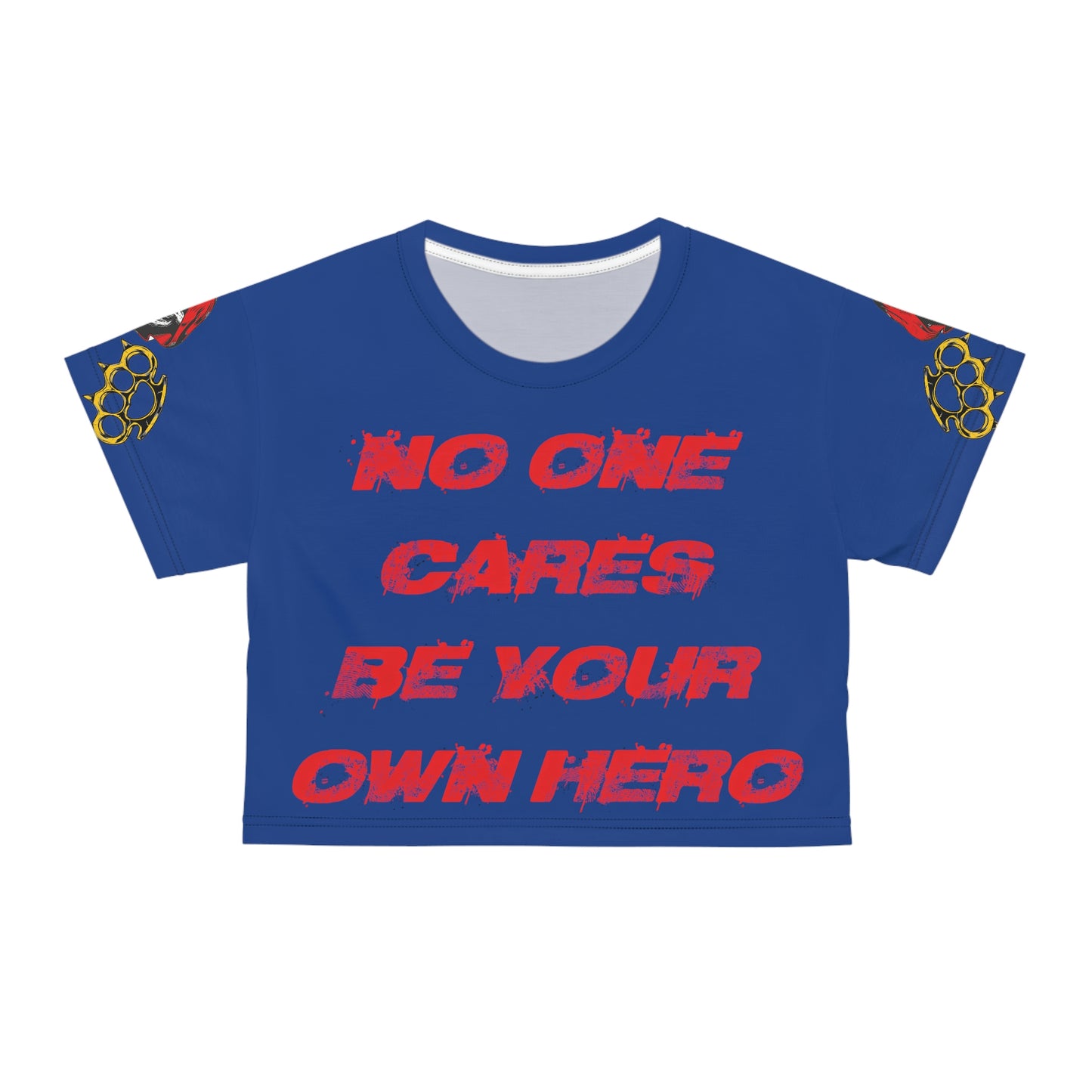 Copy of No One Cares- Crop top in blue