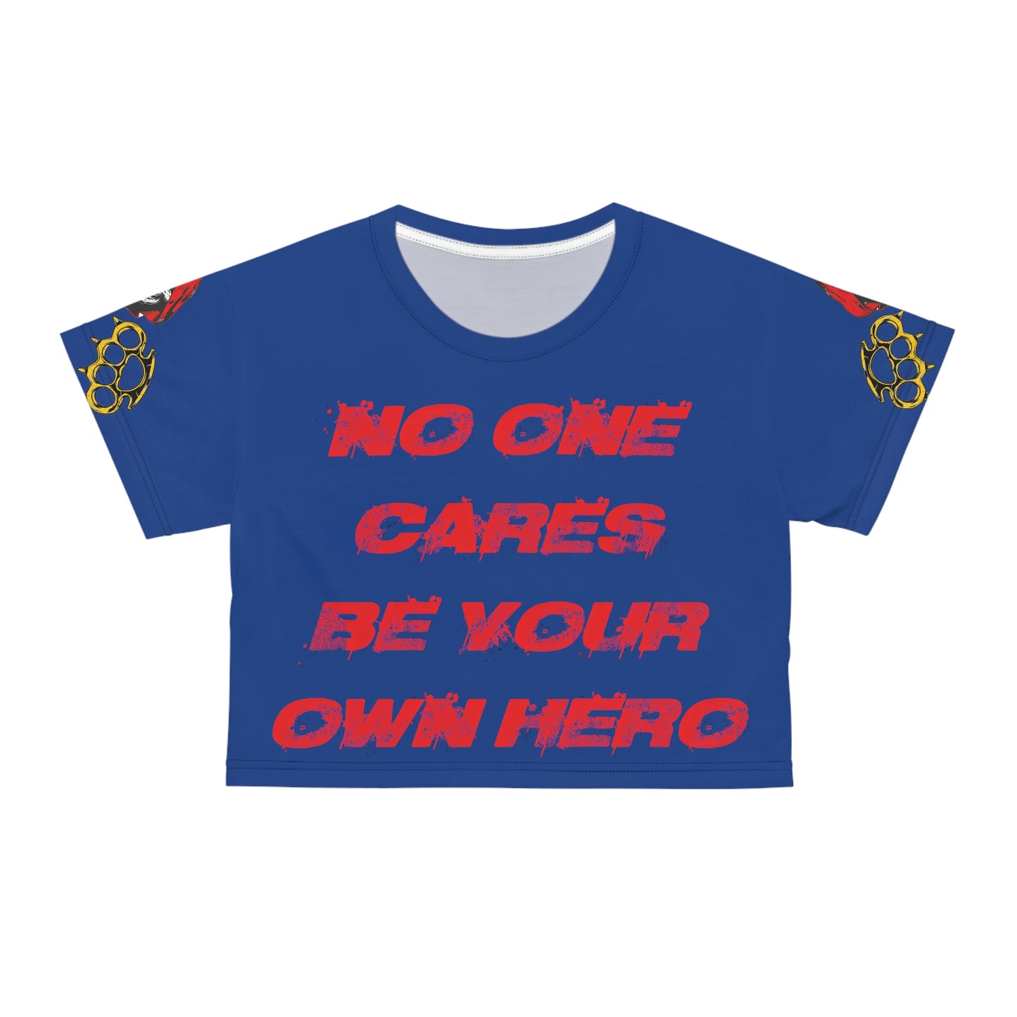 Copy of No One Cares- Crop top in blue